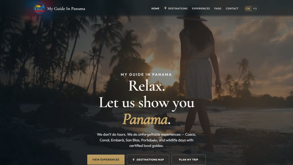 My Guide in Panama live homepage